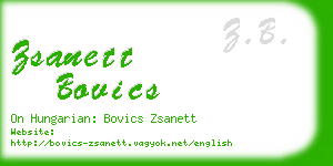 zsanett bovics business card